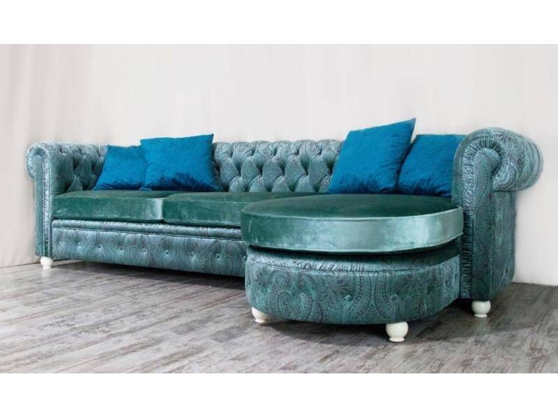 диван chesterfield с оттоманкой в Уфе