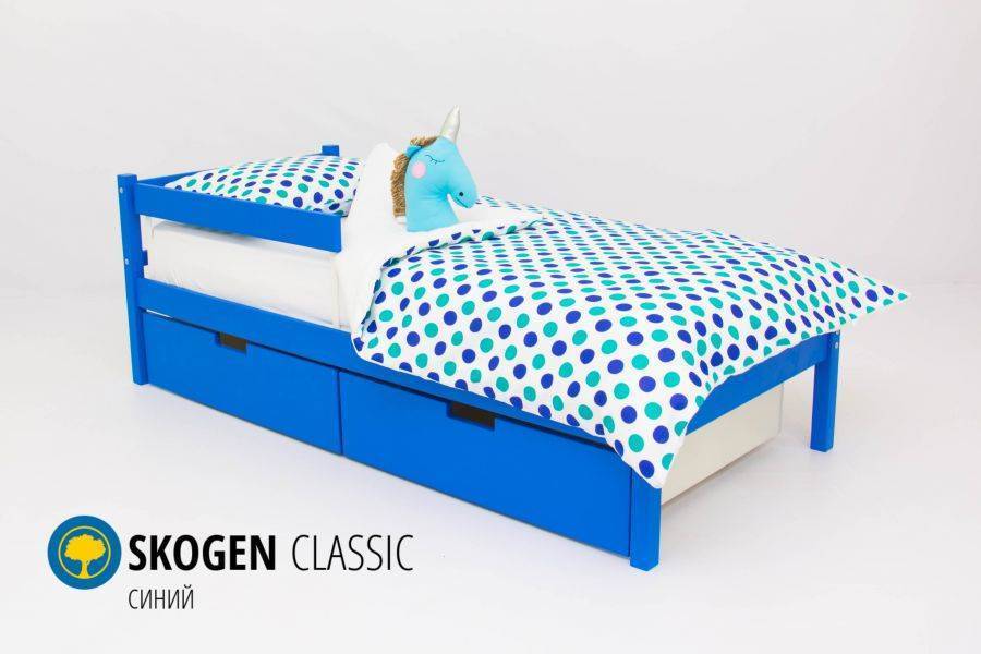 детская кровать skogen classic синий в Уфе