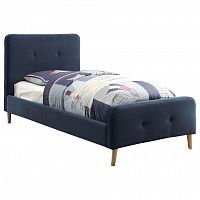 кровать button tufted flannelette navy 140х200 в Уфе