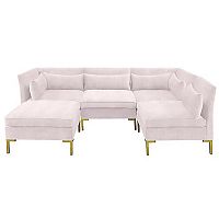 диван zara sectional угловой розовый в Уфе