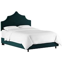 кровать двуспальная 180х200 зеленая camille light peacock velvet в Уфе