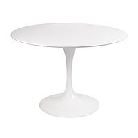 стол eero saarinen style tulip table mdf d100 глянцевый белый в Уфе