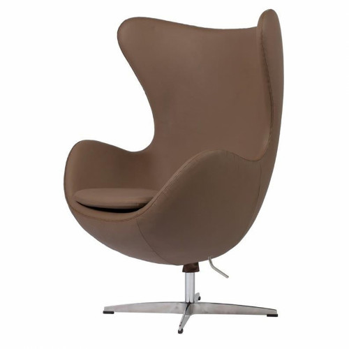 кресло egg chair кожа коричневое в Уфе