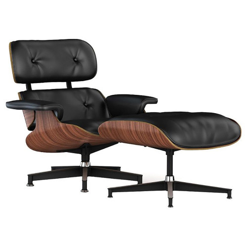 кресло lounge chair & ottoman черное в Уфе