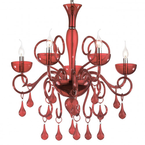 подвесная люстра ideal lux lilly sp5 rosso в Уфе