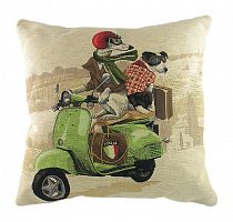 подушка с картинкой scooter dogs green в Уфе