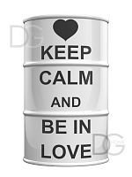 декоративная бочка keep calm and be in love m в Уфе