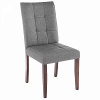 стул деревянный madina dark walnut / fabric grey в Уфе