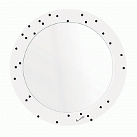 зеркало с рисунком белое круглое черные точки pois в Уфе