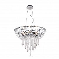 подвесная люстра crystal lux dorotea sp5 d450 chrome прозрачная в Уфе