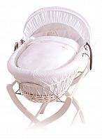 колыбель-переноска gift wicker moses basket белая, белое белье в Уфе