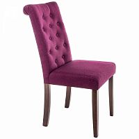 стул деревянный amelia dark walnut / fabric purple в Уфе