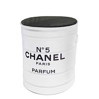 декоративная бочка- пуф chanel №5 white m в Уфе