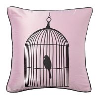 подушка с птичкой в клетке birdie in a cage pink в Уфе