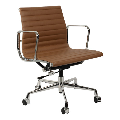 кресло eames style коричневая кожа в Уфе