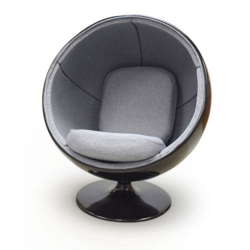 кресло ball chair черно-серое в Уфе