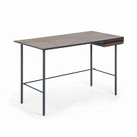 стол mahon desk ореховый шпон, mdf матовый графит в Уфе