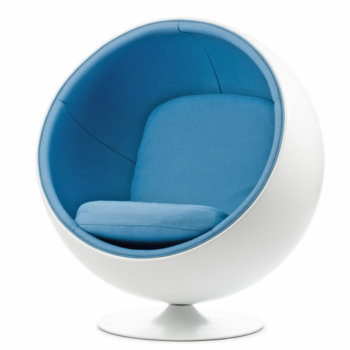 кресло ball chair бело-синее в Уфе