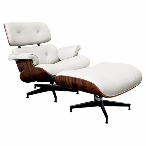 кресло lounge chair & ottoman белое в Уфе