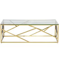 стол журнальный h-bridge gold 120*60*40см золотой в Уфе