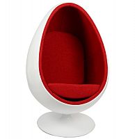 кресло ovalia egg style chair красное в Уфе