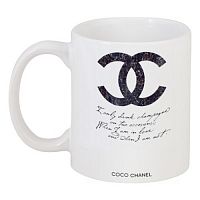 кружка с рисунком drink champagne. coco chanel в Уфе