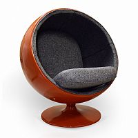 кресло ball chair оранжево-черное в Уфе