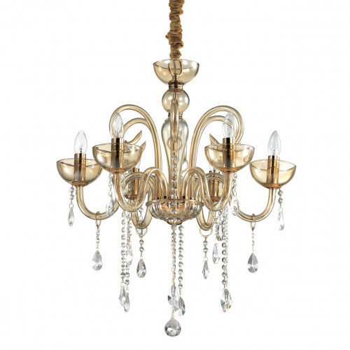 подвесная люстра ideal lux canaletto sp6 ambra в Уфе