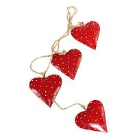 гирлянда новогодняя подвесная сердца красные red hearts, 65 см в Уфе