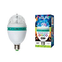 светодиодный светильник-проектор (09839) volpe disko uli-q301 03w/rgb/e27 white в Уфе