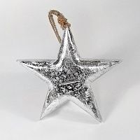 игрушка на елку звезда серебряная snow star, 15х15х2,5 см в Уфе