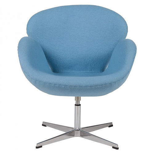 кресло swan chair шерсть голубое в Уфе