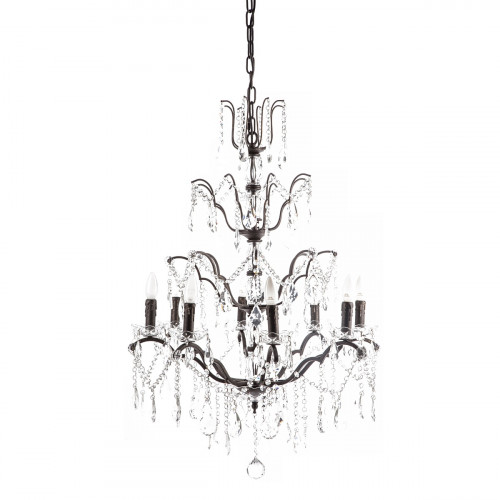 люстра maria theresa grande 8 lamps чёрная, прозрачная в Уфе
