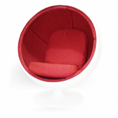 кресло ball chair бело-красное в Уфе