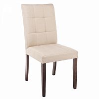 стул деревянный madina dark walnut / fabric cream в Уфе