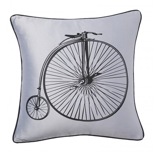 подушка с ретро-велосипедом retro bicycle grey в Уфе