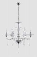 подвесная люстра crystal lux monica sp6 chrome/transparent в Уфе