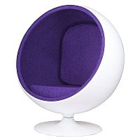 кресло eero ball chair бело-фиолетовое в Уфе