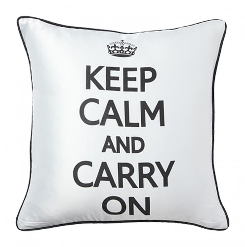 подушка с надписью keep calm and carry on в Уфе