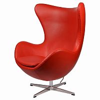 кресло arne jacobsen style egg chair красное в Уфе