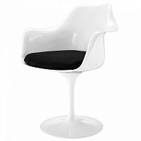 стул eero saarinen style tulip armchair черная подушка в Уфе