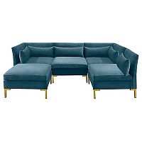 диван zara sectional угловой синий в Уфе