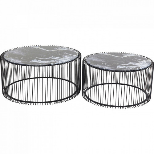 столик кофейный wire черный 70x70x34 в Уфе