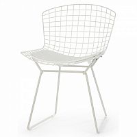 стул bertoia side кожаный standart белый в Уфе