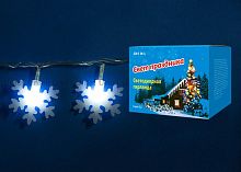 светодиодная гирлянда «снежинки-2» 700см (07935) uniel uld-s0700-050/dta white ip20 snowflakes-2 в Уфе