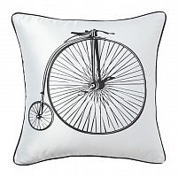 подушка с ретро-велосипедом retro bicycle white в Уфе