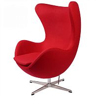 кресло arne jacobsen style egg chair красная шерсть в Уфе