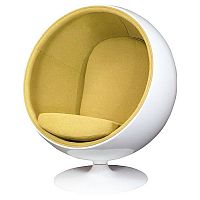 кресло eero ball chair бело-горчичное в Уфе