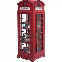 шкаф-витрина london telephone красный в Уфе