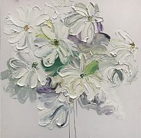 картина маслом превосходные ромашки 100*100 см. в Уфе